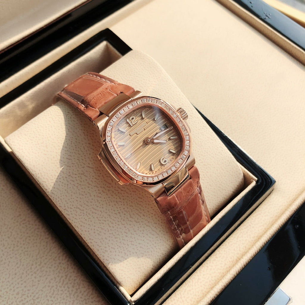Rose Gold Diamond Bezel Watch 36 mm